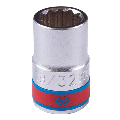 KING TONY (433019S) Головка торцевая стандартная двенадцатигранная 1/2", дюймовая 19/32"