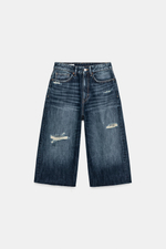 ДЖИНСОВЫЕ ШОРТЫ-БЕРМУДЫ BAGGY TRF — ZARA