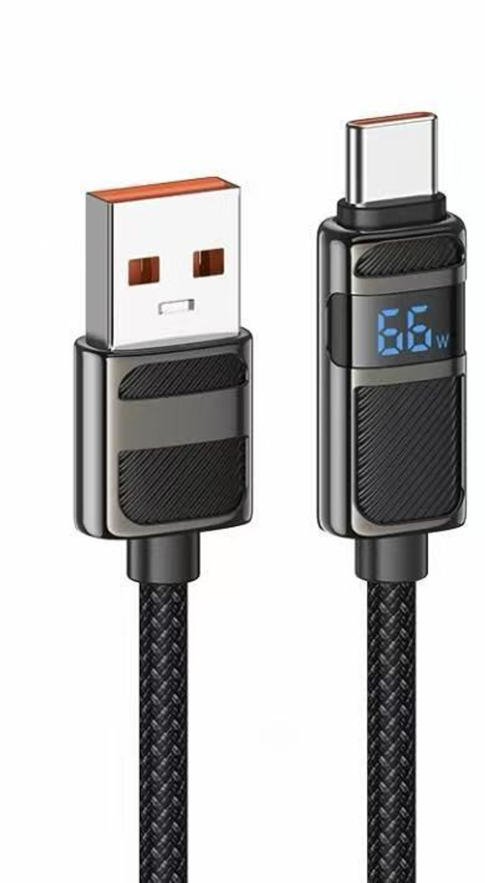 Usb Кабель-зарядка Type-C Hoco U137 5A 66W 1.2м в тканевой оплетке черный