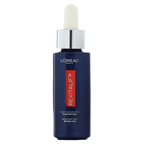 L'Oréal, Revitalift Derm Intensives, ночная сыворотка с чистым ретинолом, без отдушек, 30 мл (1 жидк. унц.)