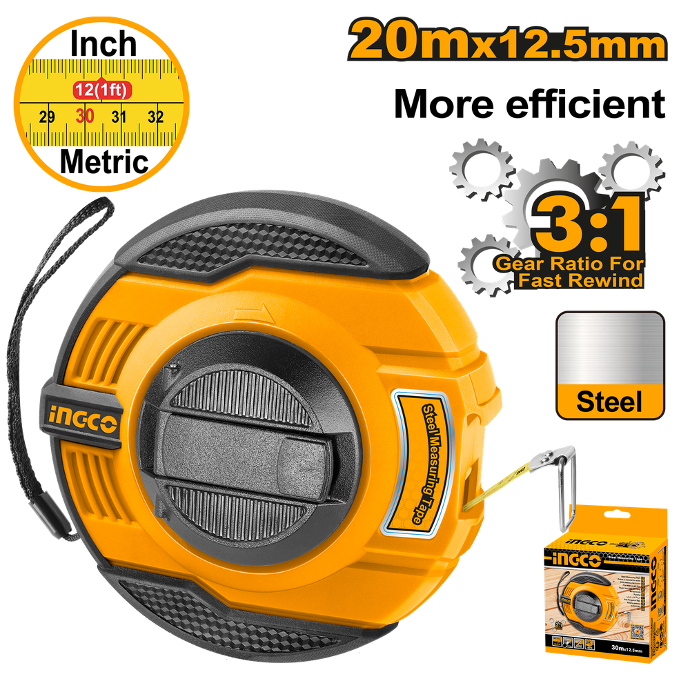 Мерная стальная лента INGCO HSMT8420 20х12,5 мм Мерная стальная лента INGCO HSMT8420 20х12,5 мм
