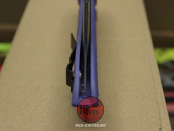 Нож Microtech Stitch Acid Purple + пружина - черный клинок, рукоять фиолетоый нейлон
