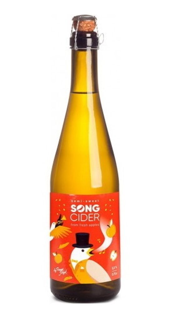 Сидр Сонг Сидр Полусладкий / Cider Song Semi-Sweet 0.75 - стекло