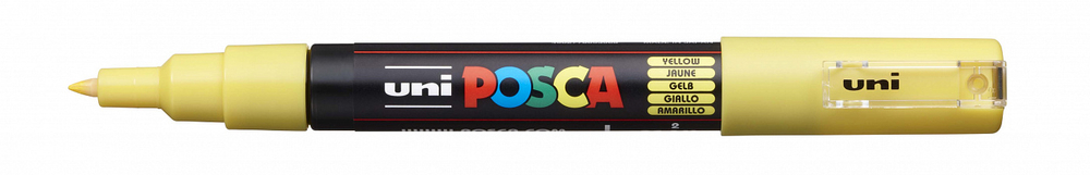 Маркер POSCA PC-1M, жёлтый, 0.7 мм, пулевидный наконечник