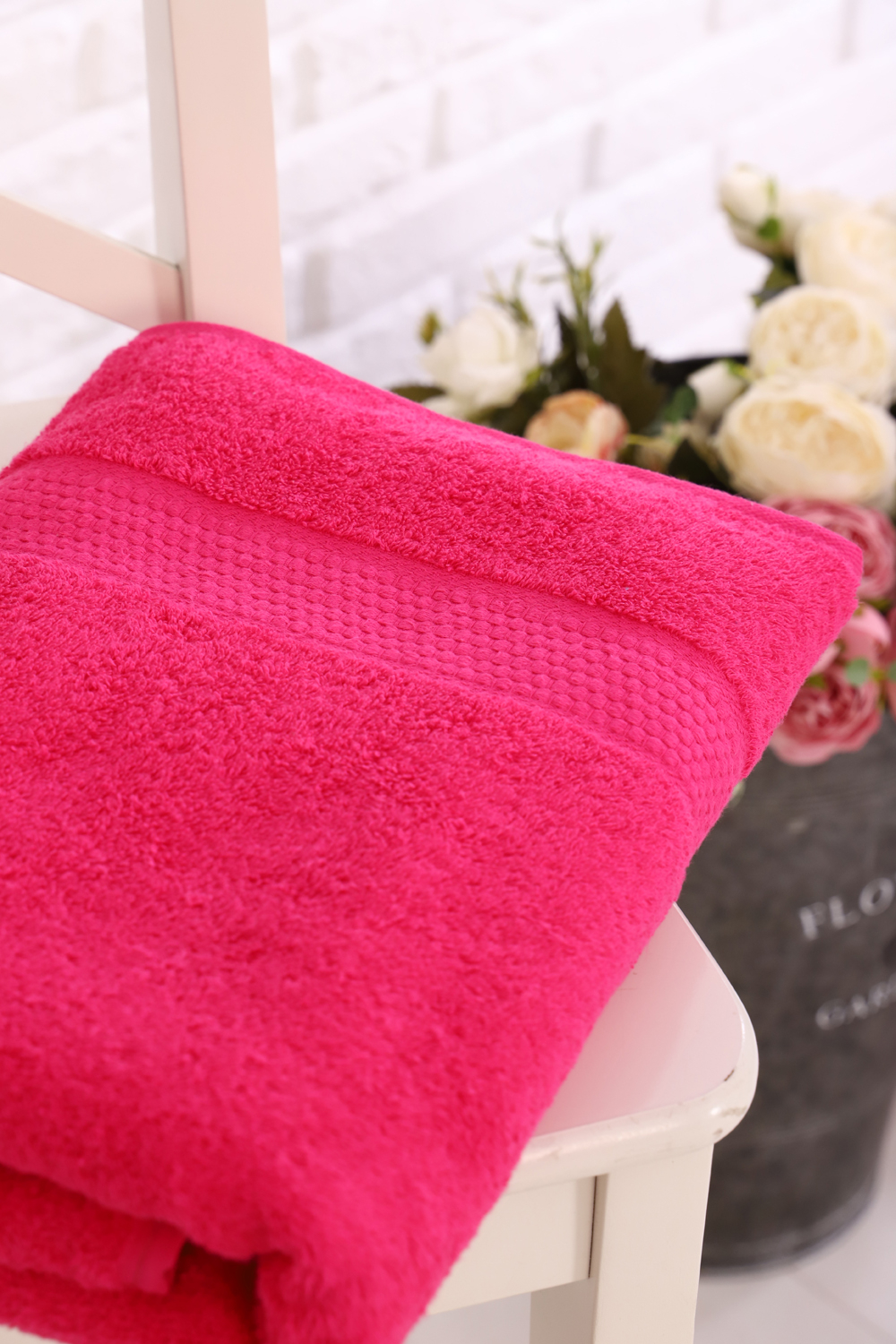 Полотенце махровое, г/к, 460 гр/м2, цвет: 106-малина,