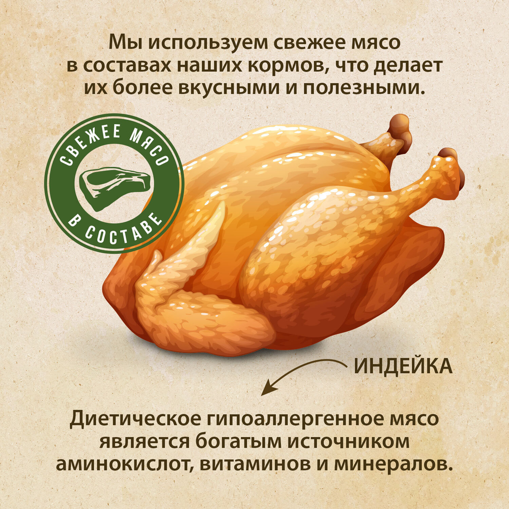 Сухой корм PRIME EVER Fresh Meat Kitten для котят, индейка с рисом, 1.5 кг