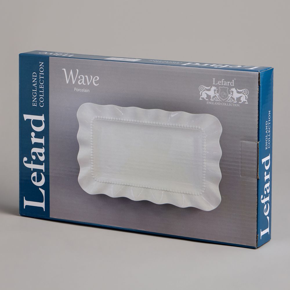 БЛЮДО LEFARD "WAVE" ПРЯМОУГОЛЬНОЕ 30,5*18,5*3 CM (КОР=24ШТ.)