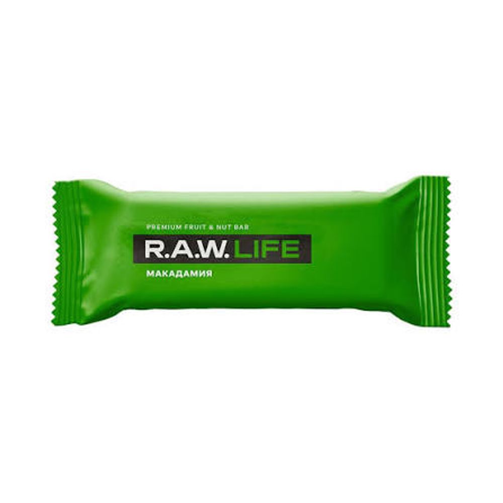 Батончик ПП R.A.W.LIFE ОреховыйФруктовый 47гр Макадамия