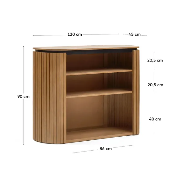 Книжная полка Licia 120x90 см из дерева манго