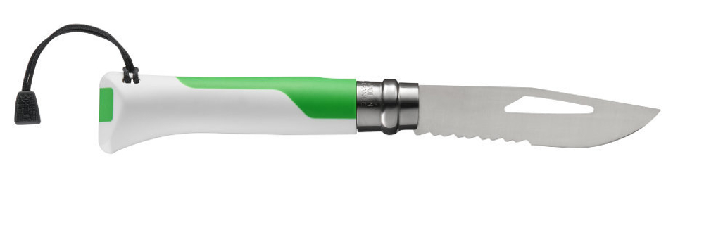 Складной туристический нож Opinel №8 Fluo Green, нержавеющая сталь, зеленый