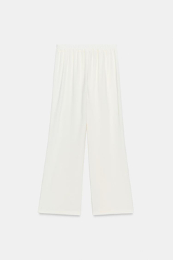 ZARA БРЮКИ-ПАРЕО С ЗАПАХОМ, ЖЕЛТОВАТО-БЕЛЫЙ