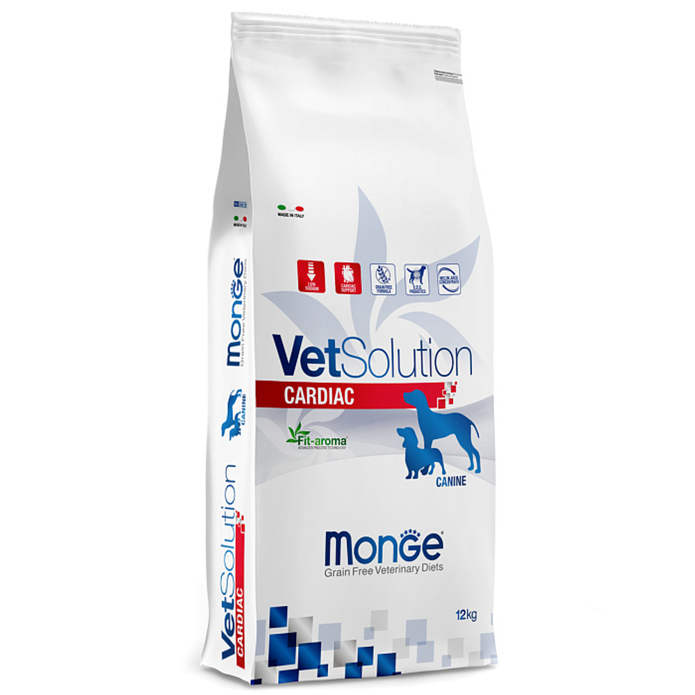 Диетический корм Monge VetSolution Dog Cardiac Кардиак для собак при заболеваниях сердца 12 кг