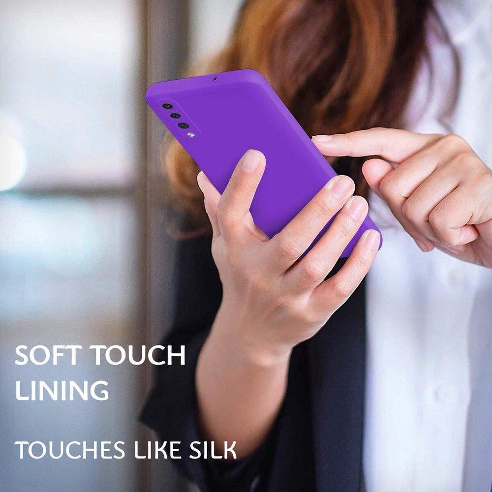 Мягкий Soft Touch чехол из силикона для SAMSUNG GALAXY A50 / 50s / 30s с бархатной подкладкой