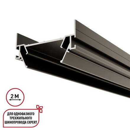 135319 NT25 000 серебро Интрудер (профиль) для встраивания однофазного трека EXPERT в натяжной потолок, 2м IP20