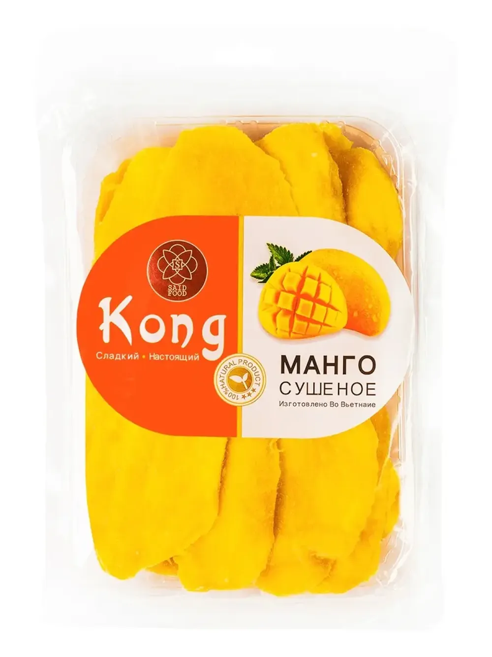 Манго натур. в меде 228г Kong