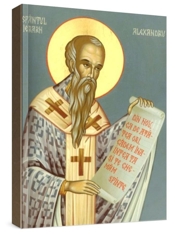 Александр Константинопольский, святитель (рукописная икона)