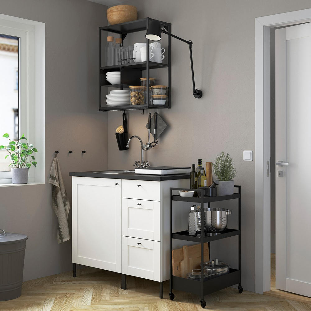 IKEA SKYDRAG  (ИКЕА СКИДРАГ)  -  Светодиодная лента для столешницы/шкафа с датчиком - с регулировкой яркости антрацит 60 см