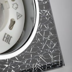 Светильник встраиваемый cо светодиодной подсветкой ЭРА DK LD50 WH/BK под лампу GX53 белый/черный | Встраиваемые LED светильники