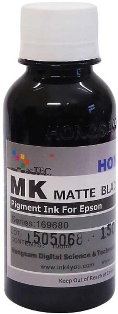 Чернила DCTec — HONGSAM пигментные для Epson серия: 169680 - Matt Black (Матовый черный) 100 мл. Чернила DCTec — HONGSAM пигментные для Epson серия: 169680 - Matt Black (Матовый черный) 100 мл.