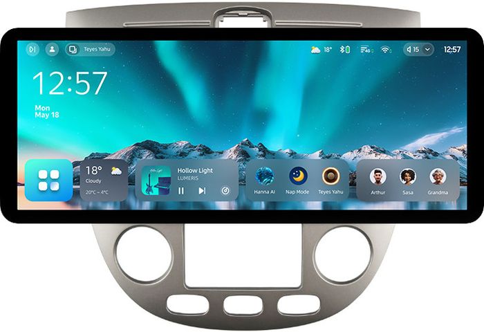Магнитола для Chevrolet Lacetti хэтчбек (климат) - Teyes CC4 монитор 12.3" 2K QLED + рамка 9, Android 14, Быстрейшая, Snapdragon 680, DSP, CarPlay, 4G SIM-слот