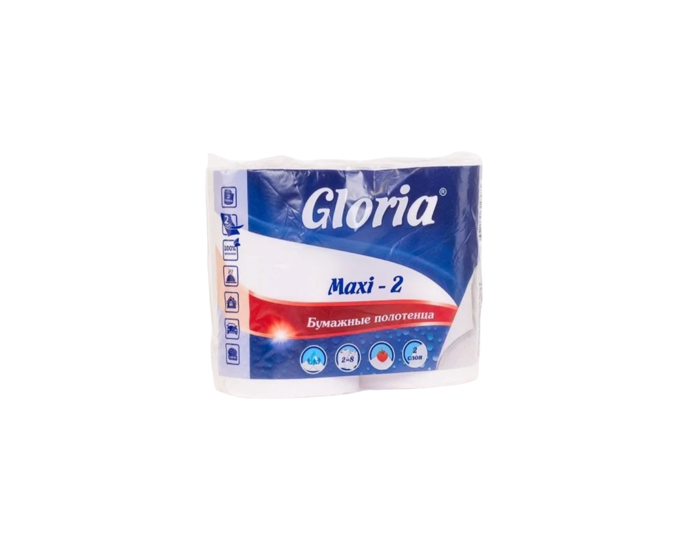 Бумажные полотенца рулонные Gloria Maxi-2  2шт