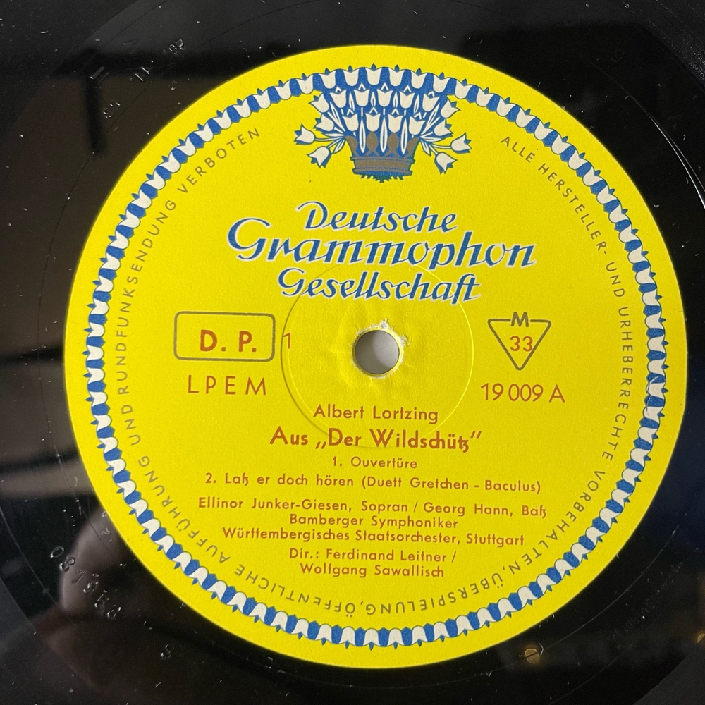 Винтажная виниловая пластинка LP Lortzing Der Wildschutz Опера Лорцинга Браконьер (Германия 1959)