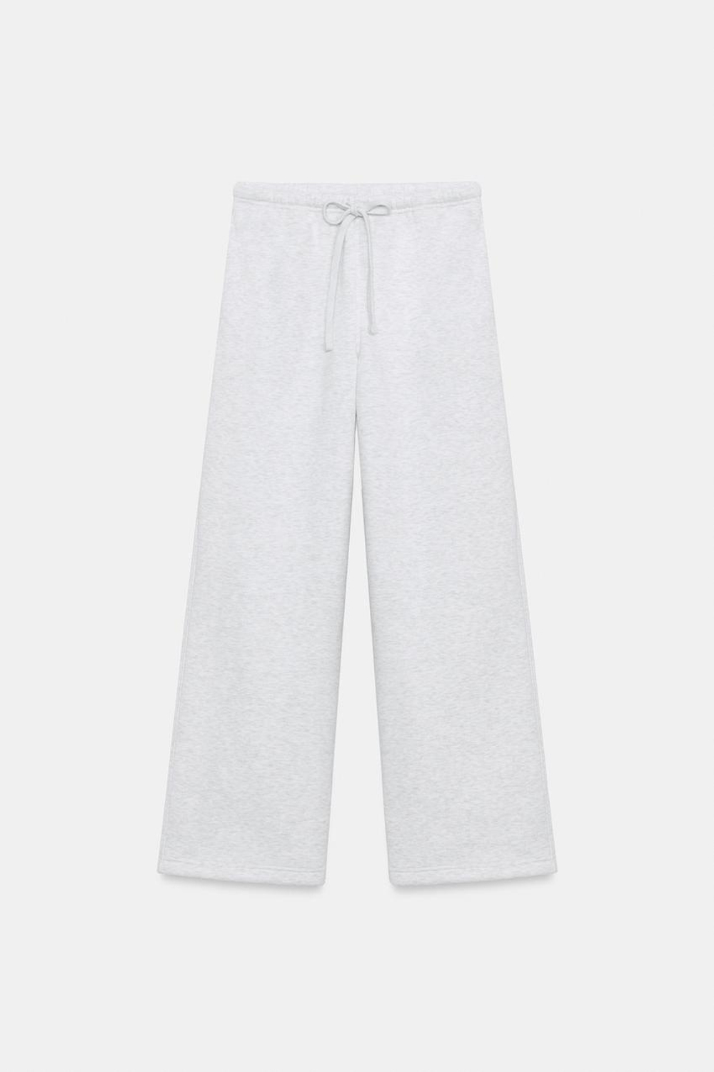 ZARA БАЗОВЫЕ БРЮКИ ПРЯМОГО КРОЯ, СЕРЫЙ МЕЛАНЖ