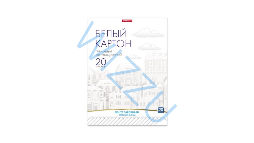 Белый картон глянцевый на клею ErichKrause А4 10 л игрушка-набор для дет творчества