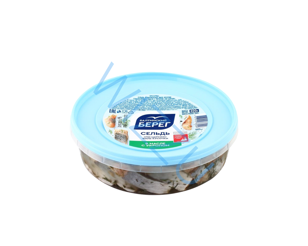 Сельдь Балтийский Берег По-Царски филе-кусок с укропом 400г