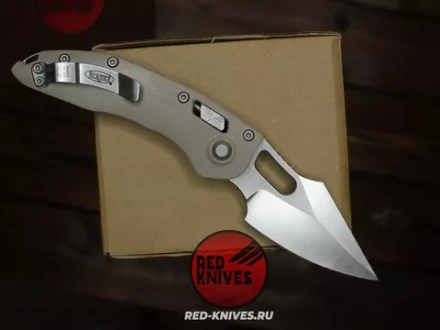 Нож Microtech Stitch Ram-Lok - рукоять песочный G10, клинок стоунвош RK-457