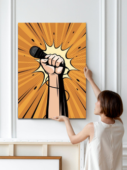 Картина Розовый рок-н-ролл модульная 50x70см 1шт.