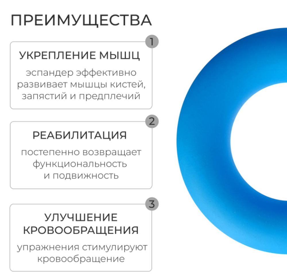Эспандер кистевой Fortius, 10 кг, цвет голубой