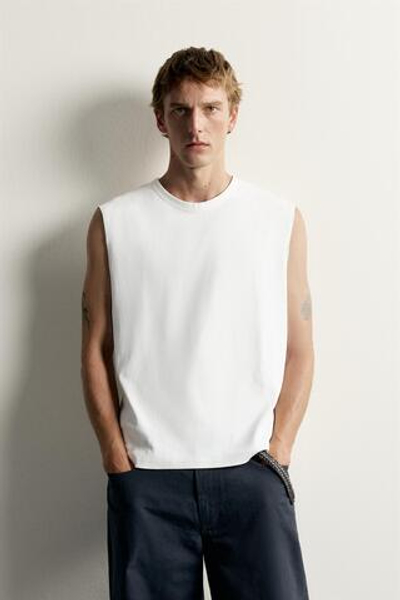 ТОП С КОМБИНИРОВАННОЙ ОТДЕЛКОЙ ГОРЛОВИНЫ — ZARA