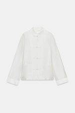 ZW COLLECTION SATIN SHIRT WITH FROG FASTENING — ZARA