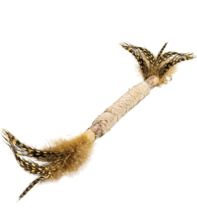 Игрушка для кошек из мататаби "Палочка с перьями", 120/260мм, серия Natural, Triol