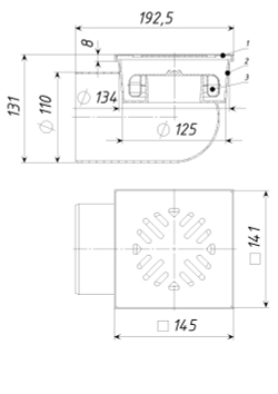 ТП-105.110-150HSMs Трап горизонтальный 110