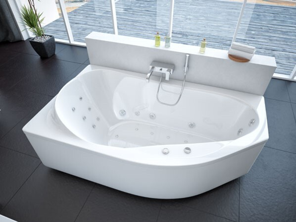 Акриловая ванна Aquatek (Акватек) Таурус 170x100 L, с каркасом и сливом-переливом