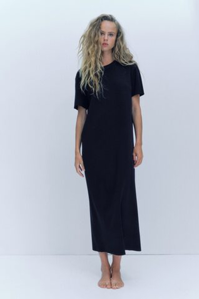 Тонкое трикотажное платье-футболка - H&M