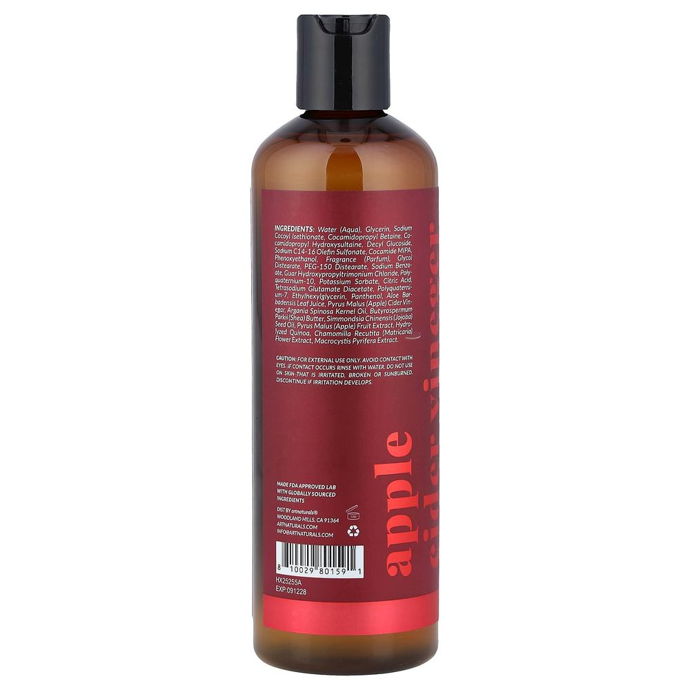 artnaturals, шампунь с яблочным уксусом, для густоты волос, для всех типов волос, 354 мл (12 жидк. унций)