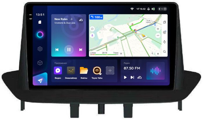 Магнитола для Renault Fluence, Megane 2009-2017 - Teyes CC3-2K QLed Android 10, Быстрая, SIM-слот, CarPlay