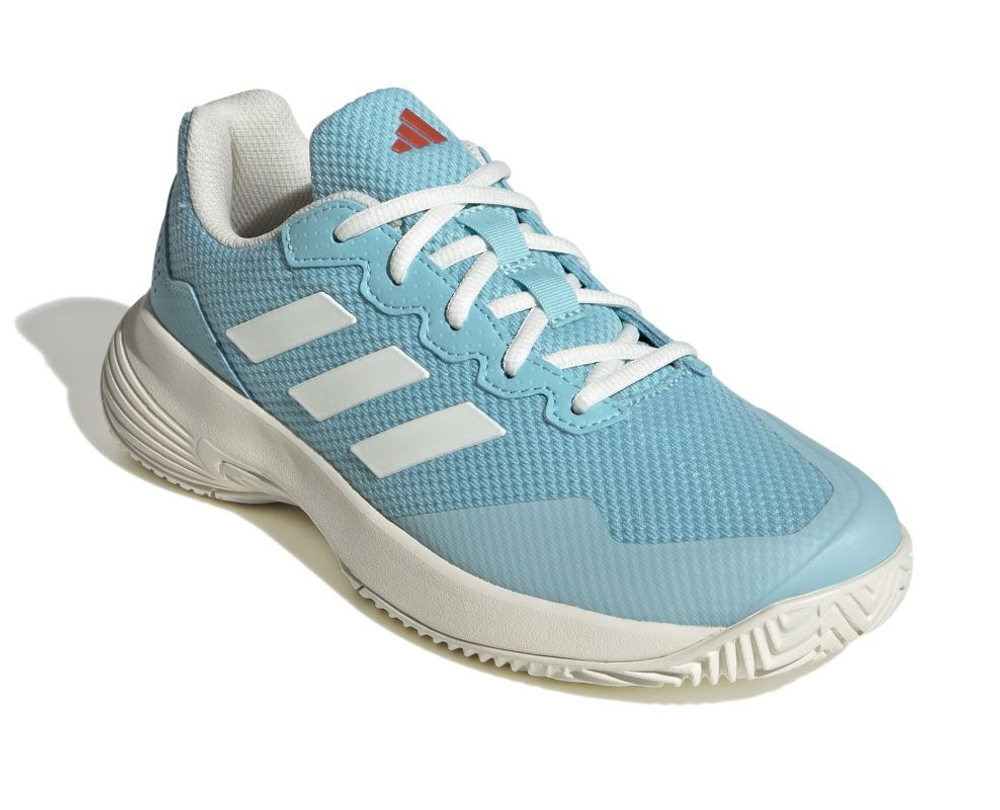 Женские Кроссовки теннисные Adidas GameCourt 2 W - light aqua/off white/bright red