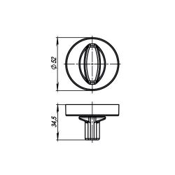 Ручка поворотная ARMADILLO WC-BOLT BK6/URB OB-13 антич.бронза /34535/