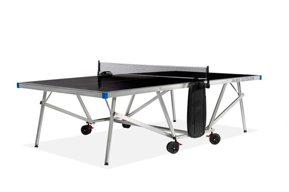 Теннисный стол всепогодный "W-800 Outdoor" (274 х 152,5 х 76 см) алюминиевый, с комплектом (сетка, 2 ракетки, 6 шариков )