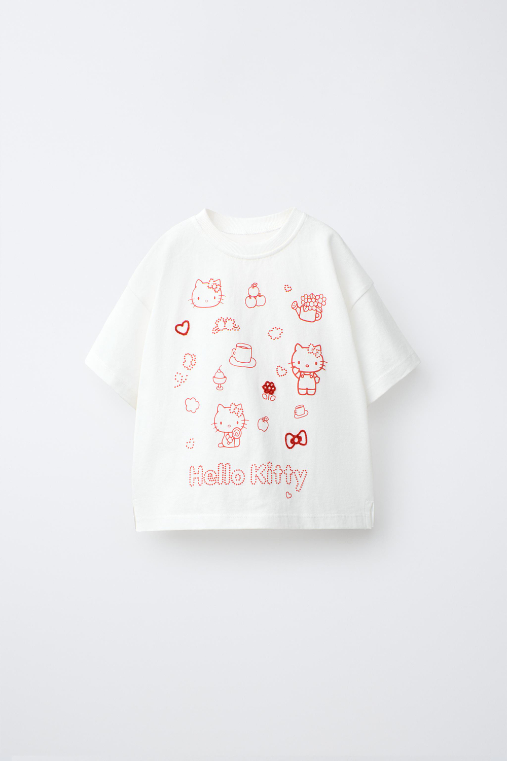 ZARA ФУТБОЛКА HELLO KITTY © SANRIO, БЕЛЫЙ