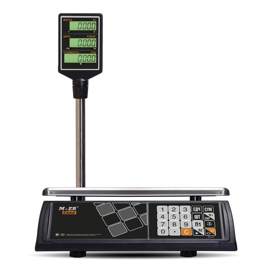 Торговые настольные весы M-ER 327 ACP "Ceed" LCD Черные
