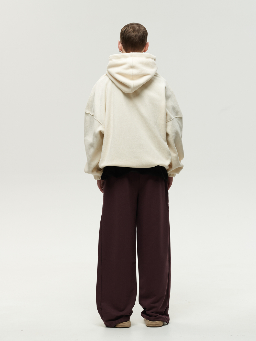 Drawstring Hoodie Cream