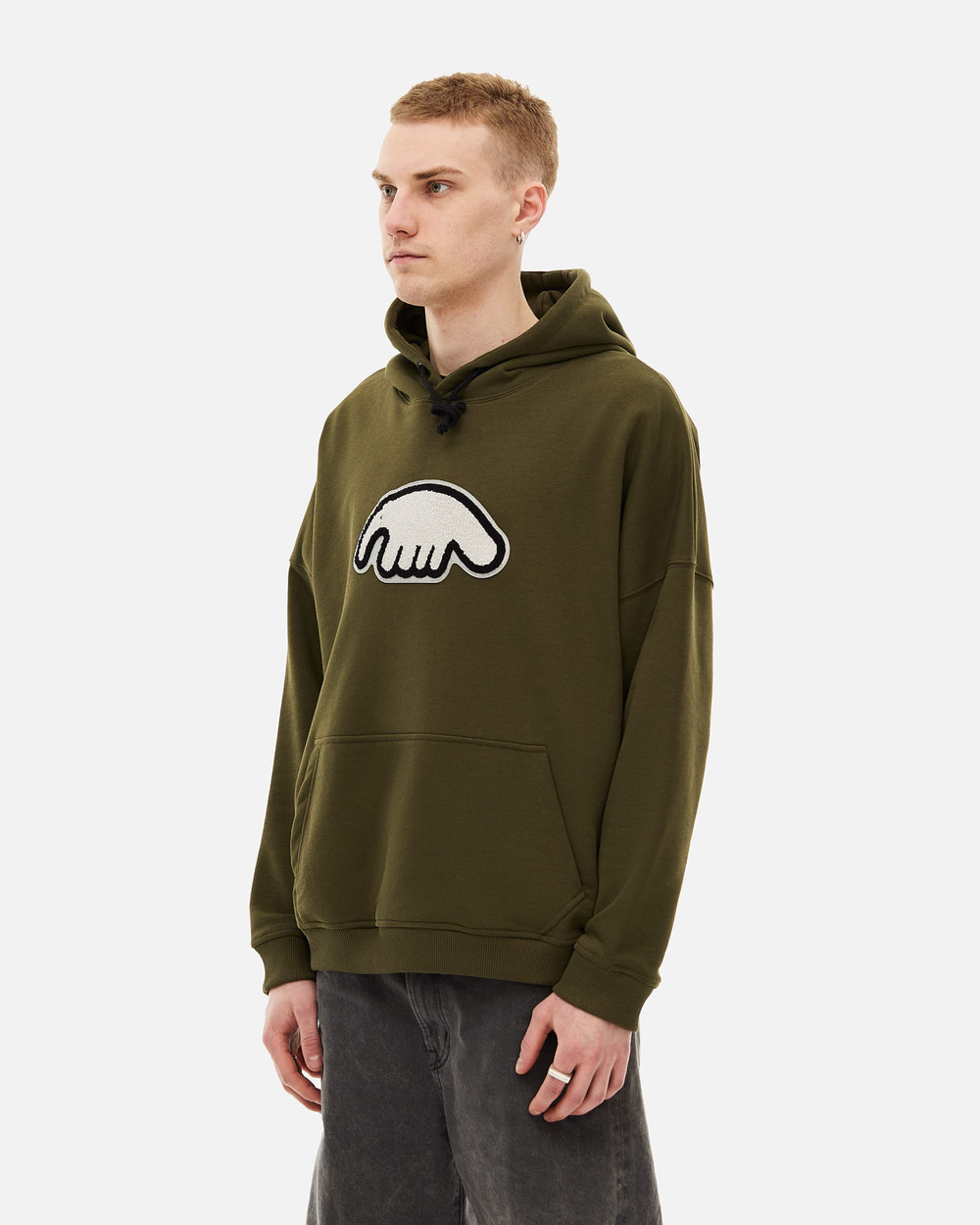 Толстовка Anteater Hoodie Haki White Logo