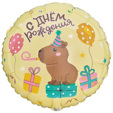 Круг "Капибара на День Рождения"