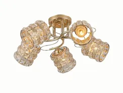 Люстра потолочная Rilon 06710/5 GOLD, 3×40 Вт, золотая