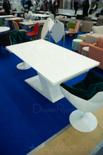 Дизайнерское кресло DC1571D(V2) белый/бирюзовый